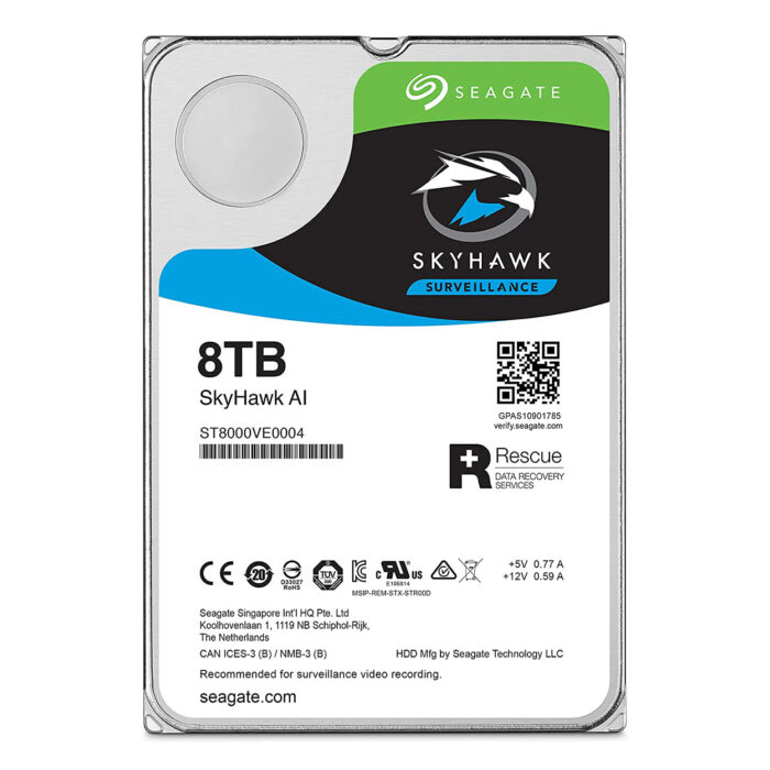 SEAGATE SKYHAWK AI 8 TB 256MB 7200RPM SATA3.0 7/24 DVR