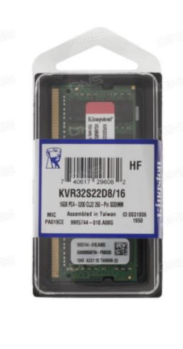 KINGSTON KVR32S22D8/16 16GB (Tek Parça) DDR4 3200Mhz Notebook Bellek